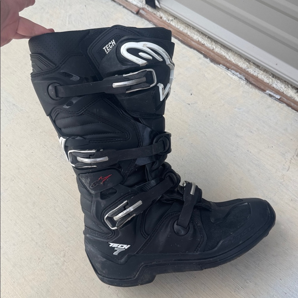 Alpinestars Black Dirt Bike Motocross Boots Tech 7 - Picture 4 of 10